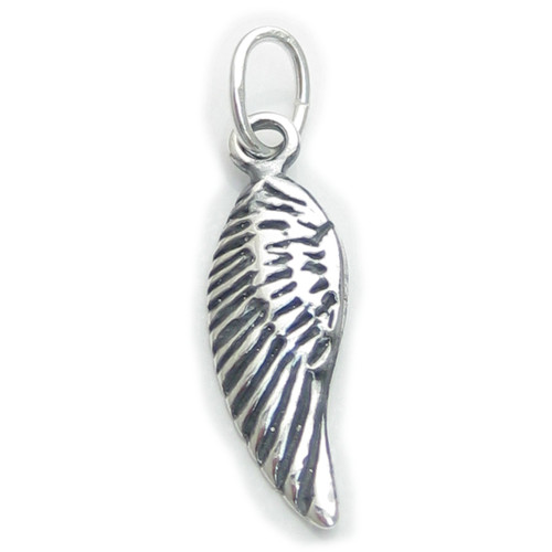 Angel Wing small sterling silver charm .925 Angels Wings charms C1