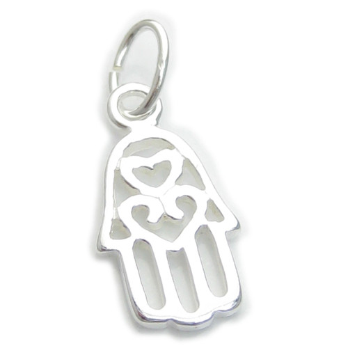 Hamsa Hand small sterling silver charm .925 x 1 Evil Protection charms