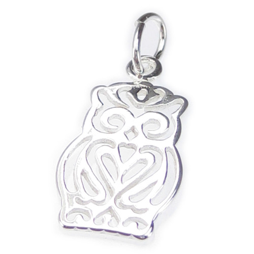 Owl small sterling silver charm .925 x 1 Birds and Owls charms