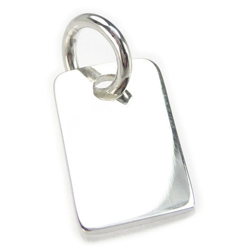 Engravable Tag sterling silver charm .925 x 1 Engraving Tags charms