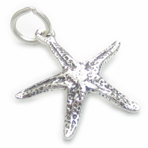 Starfish sterling silver charm .925 x 1 Beach and Star Fish charms