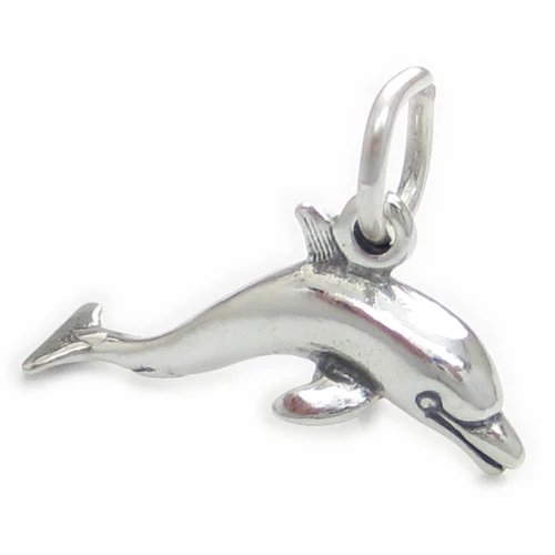 Dolphin sterling silver charm .925 Dolphins charms E