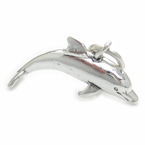 Dolphin sterling silver charm .925 x 1 Dolphins charms G