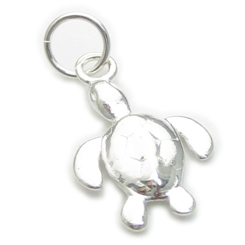 TINY Turtle sterling silver charm .925 x 1 Turtles charms