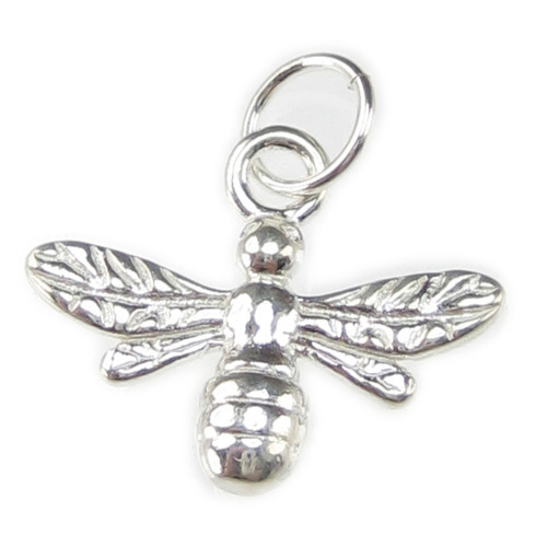 Bee small sterling silver charm .925 x 1 Insects and Bees charms