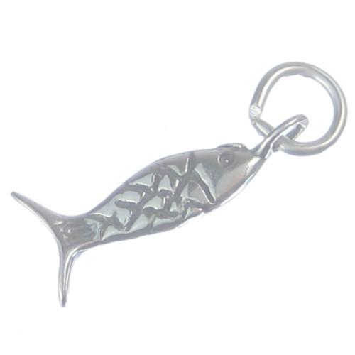 Fish small sterling silver charm .925 x 1 Fishes charms