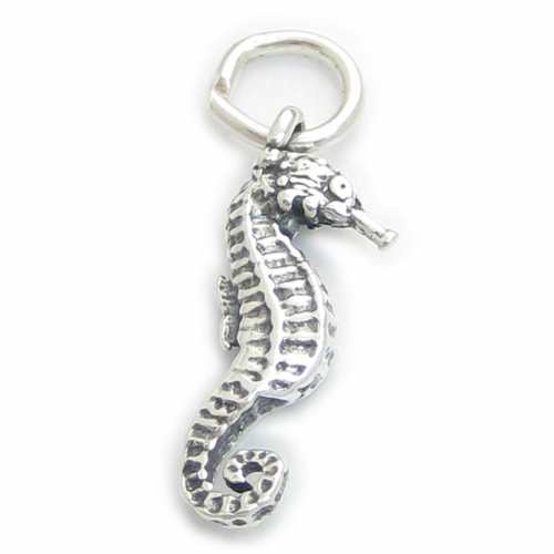 Seahorse sterling silver charm .925 x 1 Sea Horse Horses charms