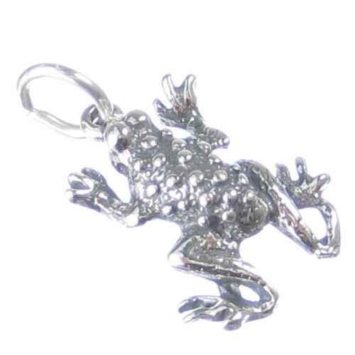 Frog Toad sterling silver charm .925 x 1 Frogs Toads charms A