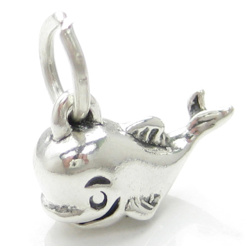 Whale sterling silver charm .925 x 1 Whales charms