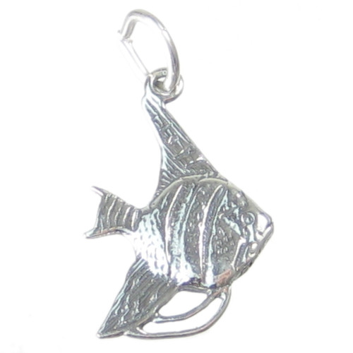 Angelfish sterling silver charm .925 x 1 Angel Fish Fishes charms
