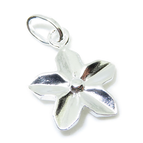 Flower sterling silver charm pendant .925 x 1 Flowers pendants charms