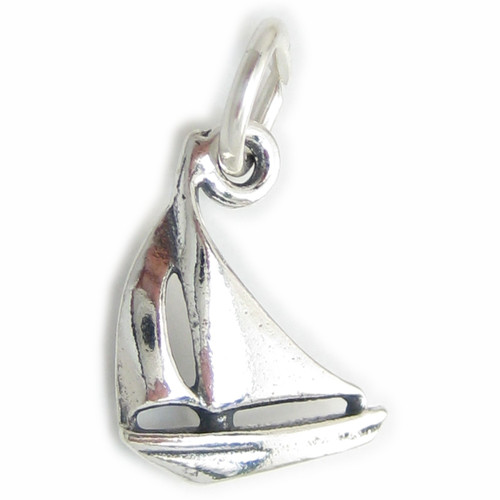 Sail Boat Yacht sterling silver charm .925 x 1 Sailing Boats charms