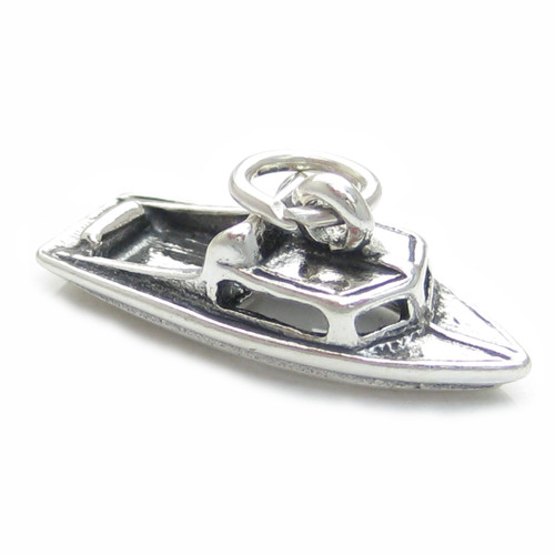 Motorboat sterling silver charm .925 x 1 Speedboat Motor Boat Boats charms
