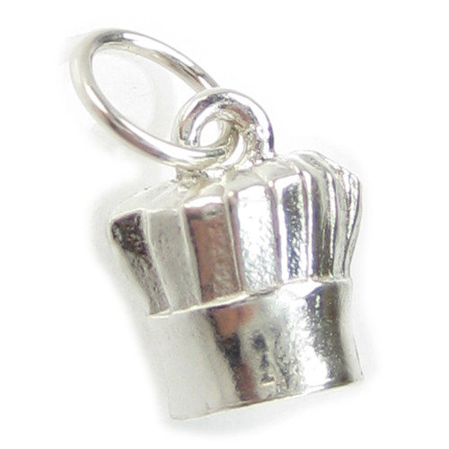 Chefs Hat TINY sterling silver charm .925 x 1 Chef Hats Toque charms EC805..B
