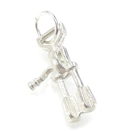 Hand Whisk TINY sterling silver charm .925 Chefs Whisks charms EC805..C
