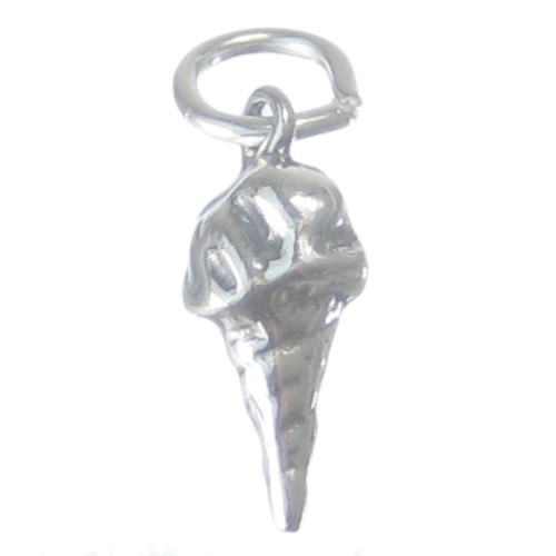 Ice cream cone sterling silver charm .925 x 1 Ices Cones charms