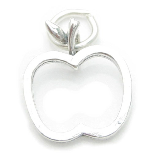 Apple sterling silver charm .925 x 1 Apples Fruits Fruit Pomme charms
