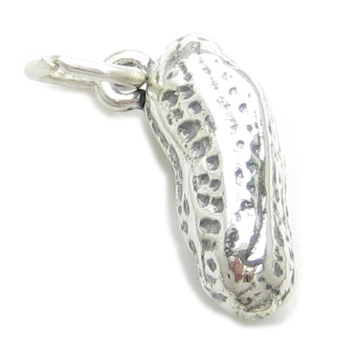 Peanut sterling silver charm .925 Peanuts Pea Nut monkey nuts charms