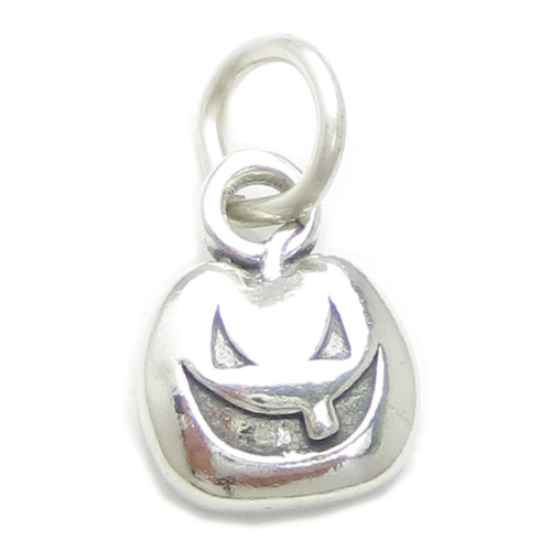 Pumpkin sterling silver charm .925 x 1 Pumpkins Halloween charms