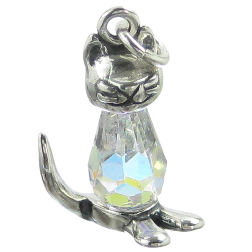 Pussy Cat sterling silver charm .925 Puss Cats charms A1