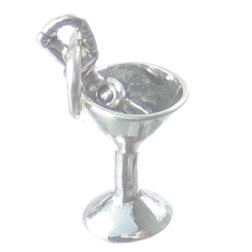 Martini Glass sterlng silver charm .925 x1 Martinis Drinks Glasses charms