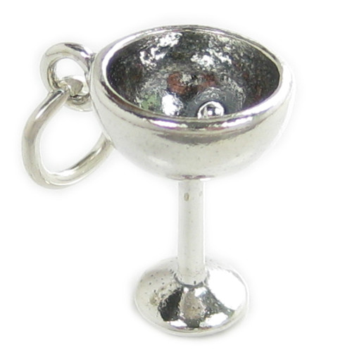 Cocktail Glass sterling silver charm .925 Cocktails charms