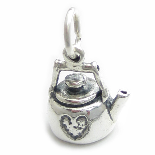 Teapot sterling silver charm .925 x 1 Tea lover pot charms