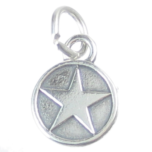 Star sterling silver charm .925 x 1 Stars charms A
