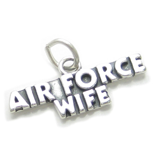 Air Force Wife sterling silver charm .925 x 1 Armed Forces charms