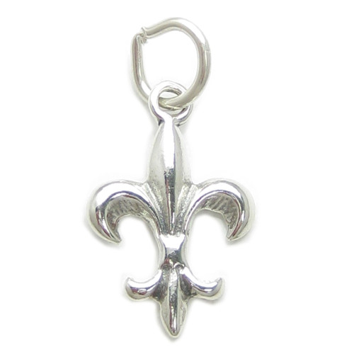 Fleur De Lis sterling silver charm .925 x 1 Fleur-de-lys scouting charms