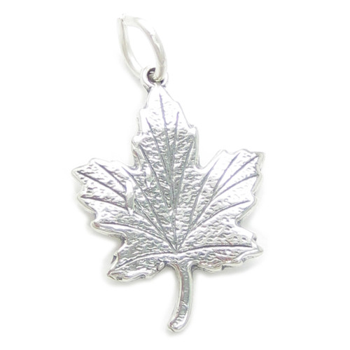 Maple Leaf sterling silver charm .925 x 1 Maples Leaves Canada charms