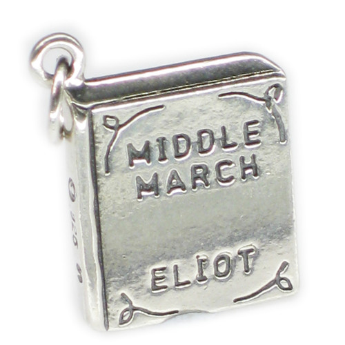 Middle March book by Eliot sterling silver charm .925 x 1 Books charms