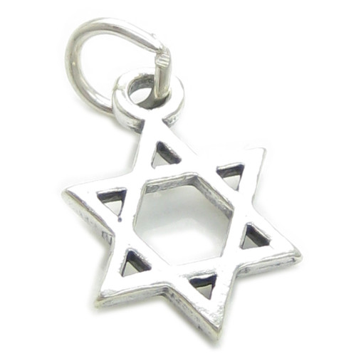 Star Of David sterling silver small charm .925 x 1 Holy Jewish charms