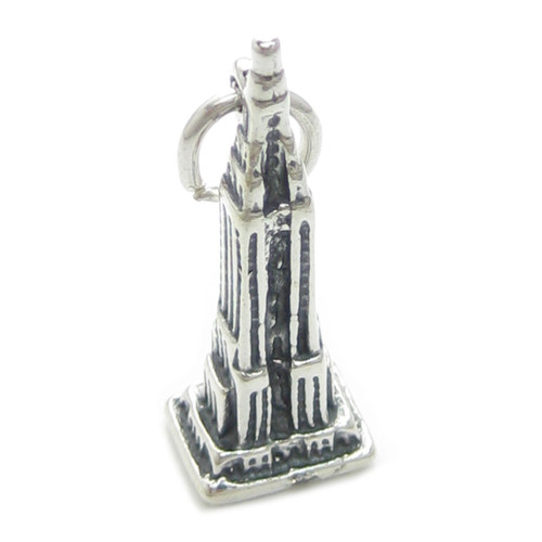 Empire state building sterling silver charm .925 USA North America charms