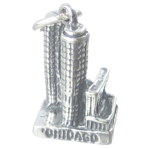 Chicago Marina City sterling silver charm .925 x 1 Illinois United States