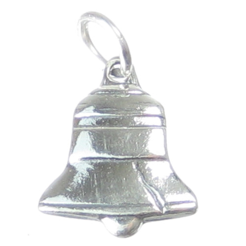 Liberty Bell 2D sterling silver charm .925 x 1 Bells charms