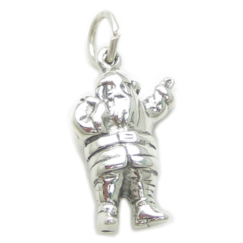 Santa Father Christmas sterling silver charm .925 Xmas charms A