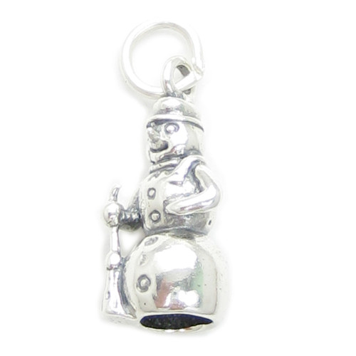 Frosty the snowman sterling silver charm 925 x1 Snowmen Snow women charms