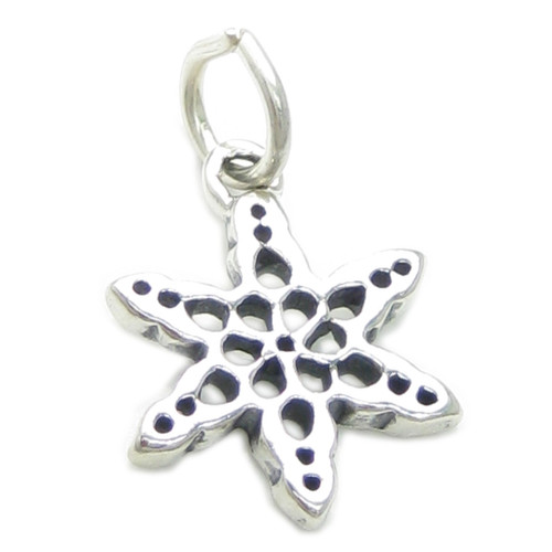 Snowflake sterling silver charm .925 x 1 Snowflakes Snow Flake charms
