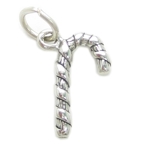 Candy Cane sterling silver charm .925 x 1 Chritmas Sweets charms