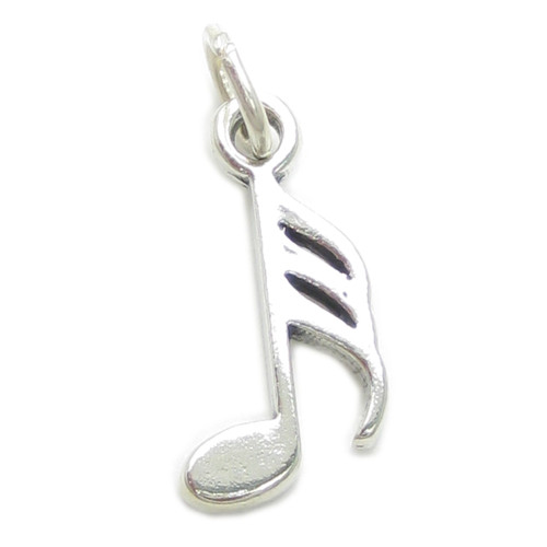 Music 32nd Note sterling silver charm .925 x 1 Musician Notes charms