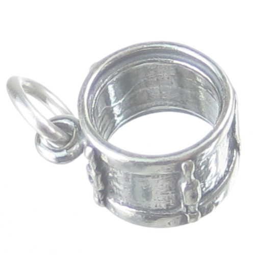 Drum sterling silver charm .925 x 1 Drums Music Musician Band charms