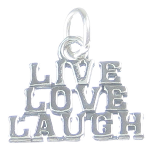 Live Love Laugh sterling silver charm .925 Living Loving Laughing charms