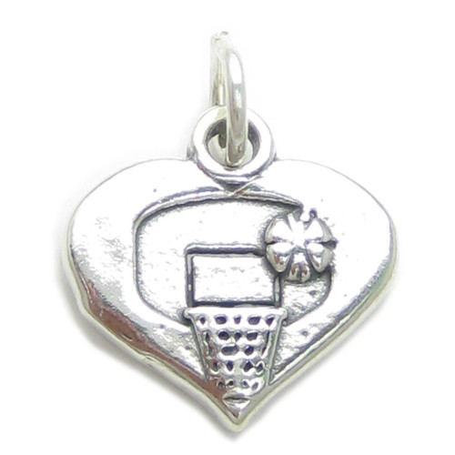 Basketball sterling silver charm .925 x 1 Sports and Basket Ball charms