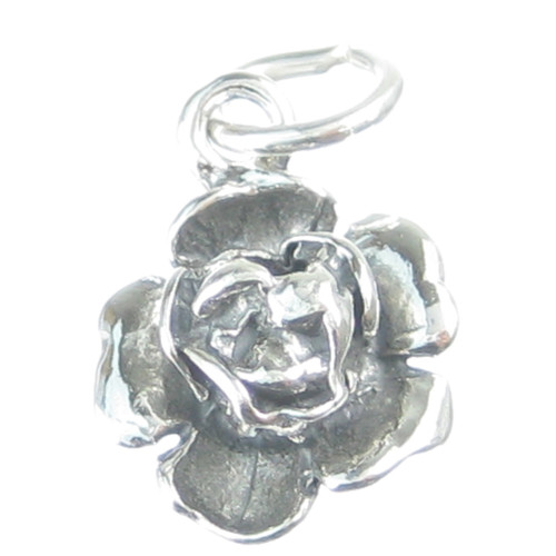 Rose sterling silver charm .925 x 1 Roses Flower Flowers Plants charms