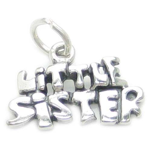 Little Sister sterling silver charm .925 x 1 love sisters charms