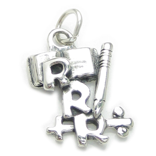 The Three Rs sterling silver charm .925 x 1 learning education charms