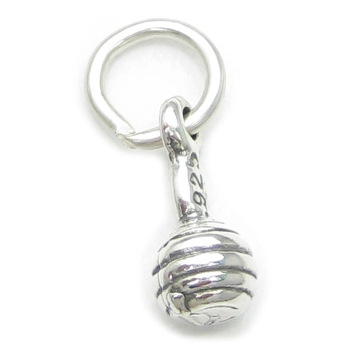 Rattle for a Baby SMALL sterling silver charm .925 x 1 Babies Rattles charms
