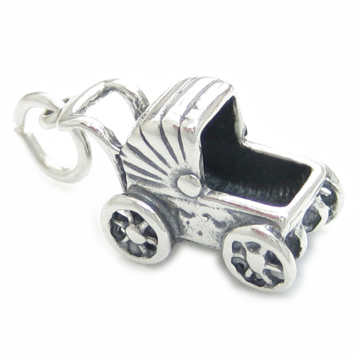 Pram sterling silver charm .925 x1 Baby prams strollers pushchairs charms