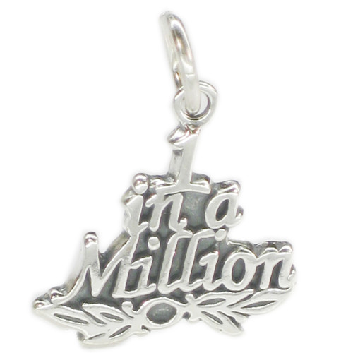 One in a million sterling silver charm .925 x 1 Unique and Love charms